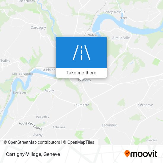 Cartigny-Village map