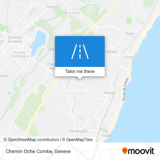 Chemin Oche Combe map