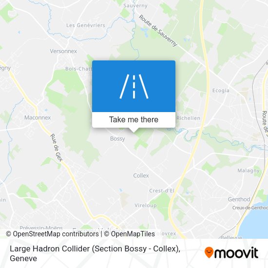Large Hadron Collider (Section Bossy - Collex) map