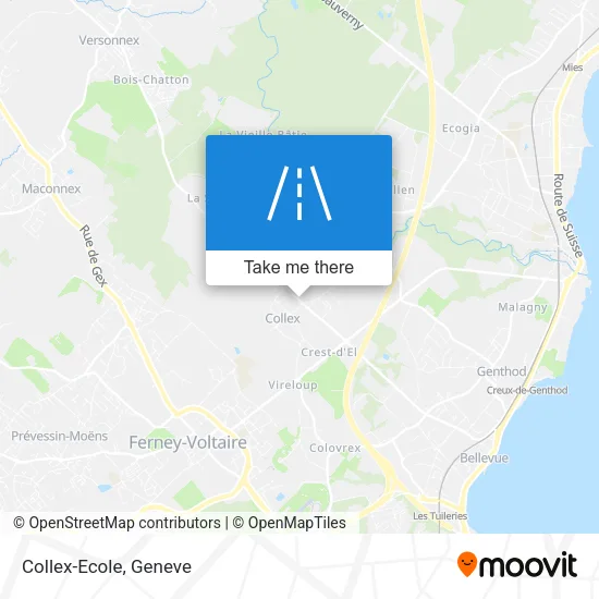 Collex-Ecole map