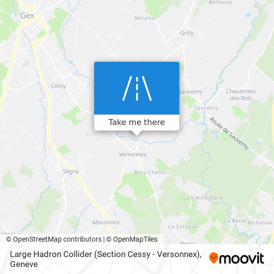 Large Hadron Collider (Section Cessy - Versonnex) map