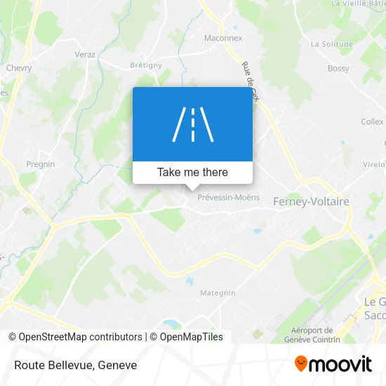 Route Bellevue map