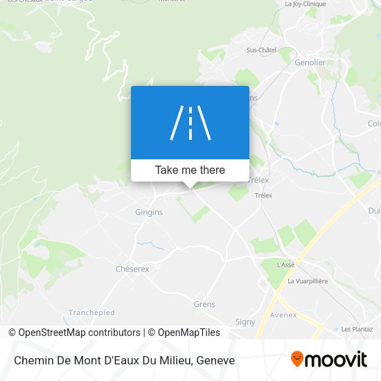 Chemin De Mont D'Eaux Du Milieu map