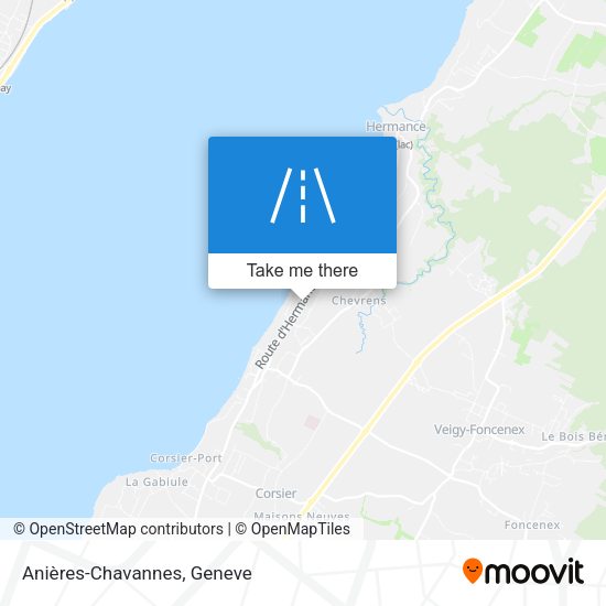 Anières-Chavannes map