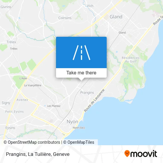 Prangins, La Tuilière map