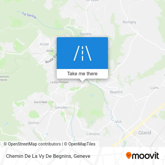 Chemin De La Vy De Begnins map