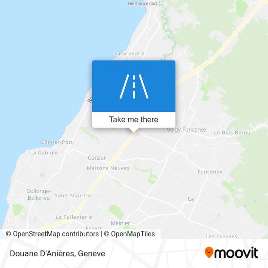 Douane D'Anières map