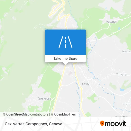 Gex-Vertes Campagnes map