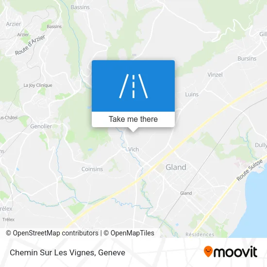 Chemin Sur Les Vignes map