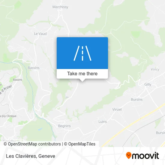 Les Clavières map