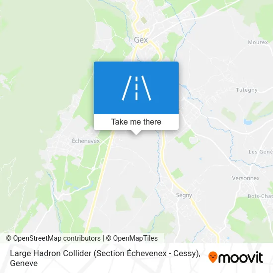 Large Hadron Collider (Section Échevenex - Cessy) map