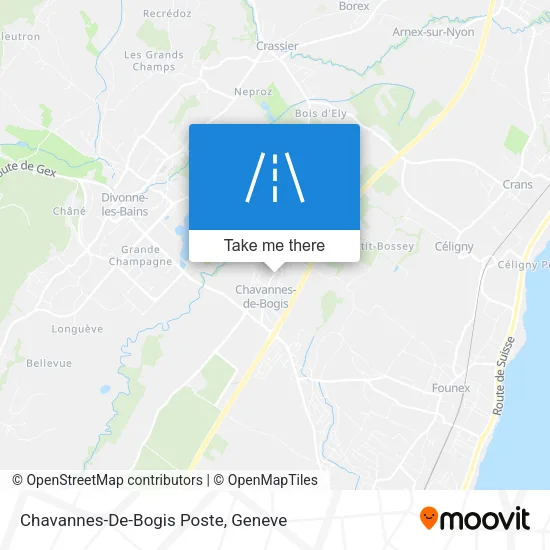 Chavannes-De-Bogis Poste map