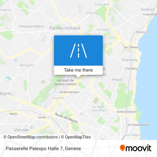 Passerelle Palexpo Halle 7 map
