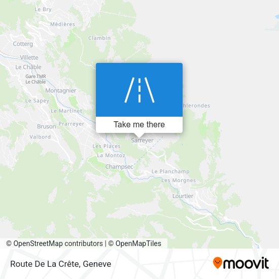 Route De La Crête map