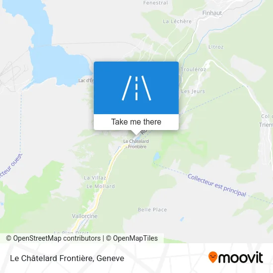 Le Châtelard Frontière map