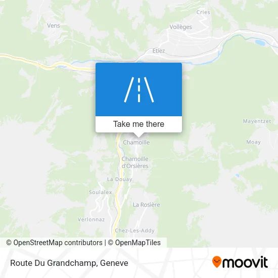 Route Du Grandchamp map
