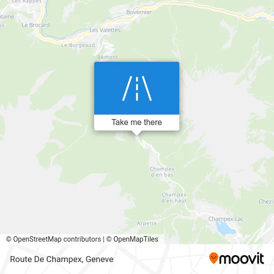Route De Champex map