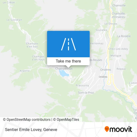 Sentier Emile Lovey map