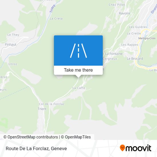 Route De La Forclaz map