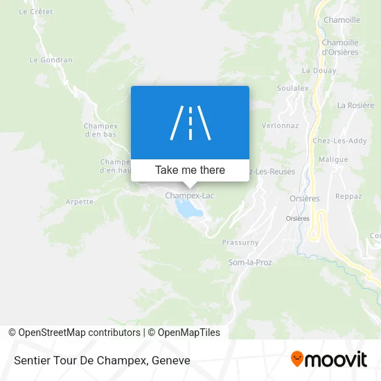 Sentier Tour De Champex map