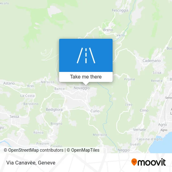Via Canavèe map