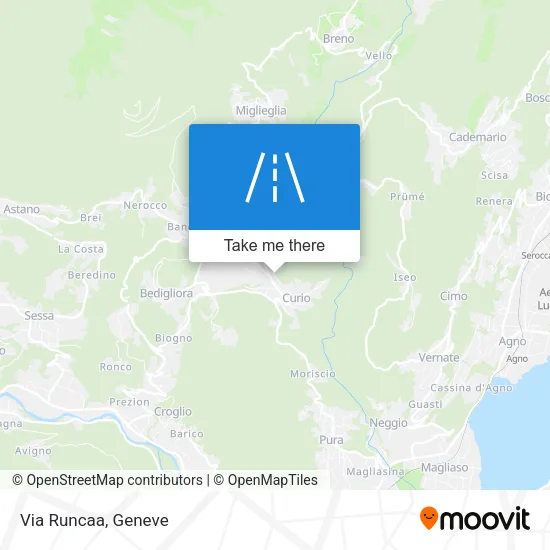 Via Runcaa map