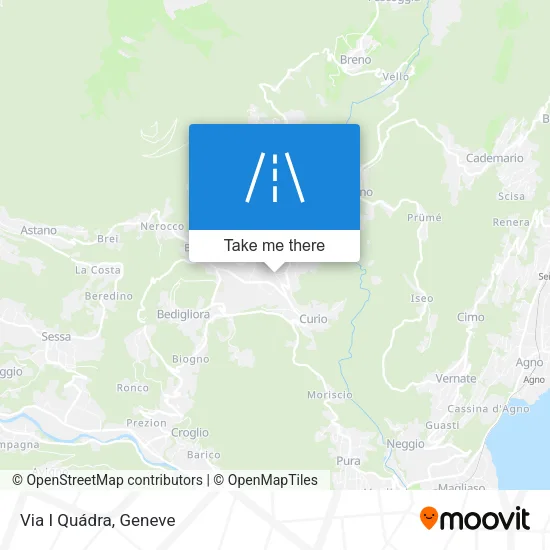 Via I Quádra map