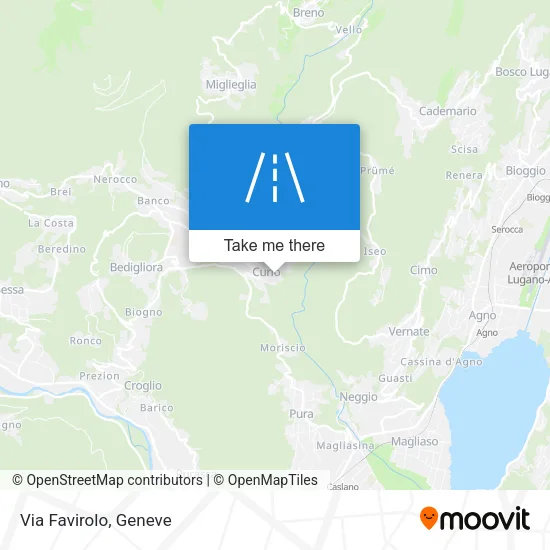 Via Favirolo map