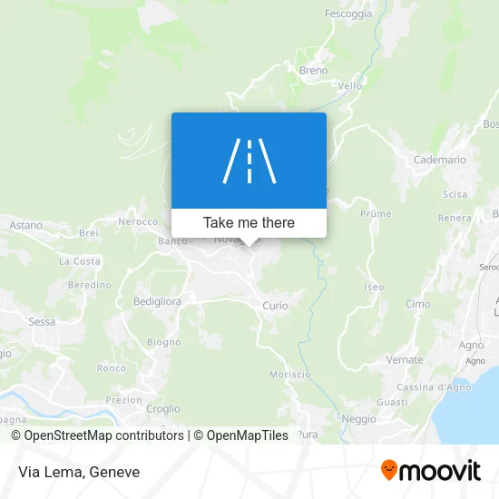 Via Lema map