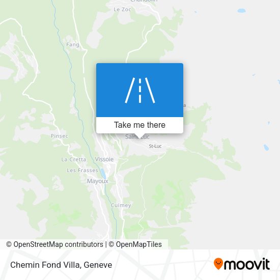 Chemin Fond Villa map