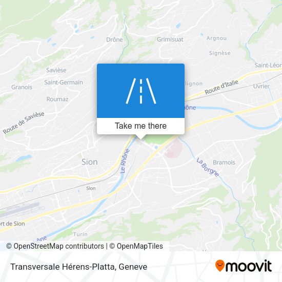 Transversale Hérens-Platta map