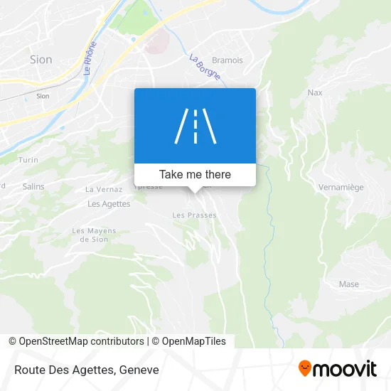 Route Des Agettes map