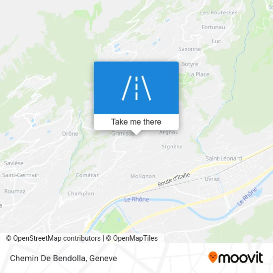 Chemin De Bendolla map