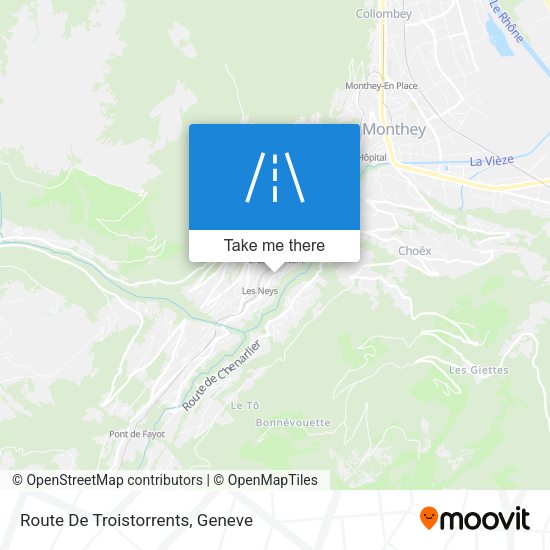 Route De Troistorrents map