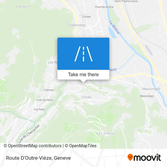 Route D'Outre-Vièze map