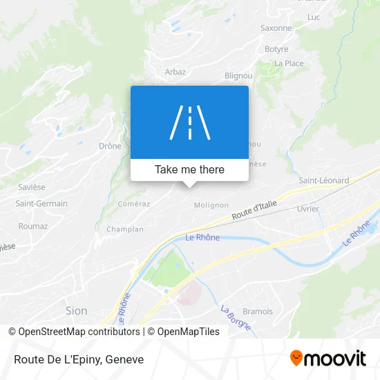 Route De L'Epiny map