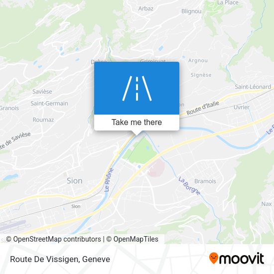 Route De Vissigen map