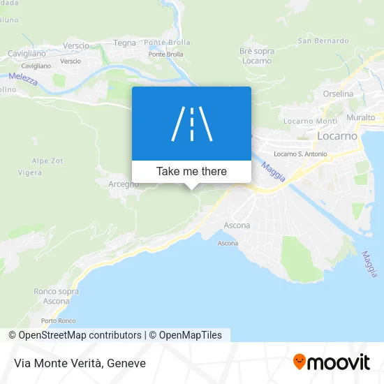 Via Monte Verità map