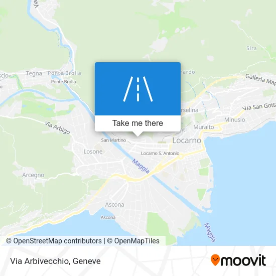 Via Arbivecchio map