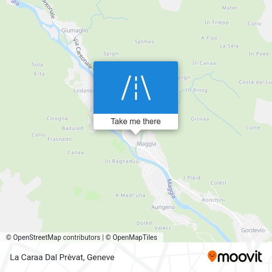 La Caraa Dal Prèvat map