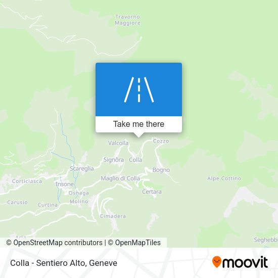 Colla - Sentiero Alto map