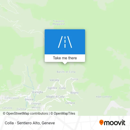 Colla - Sentiero Alto map