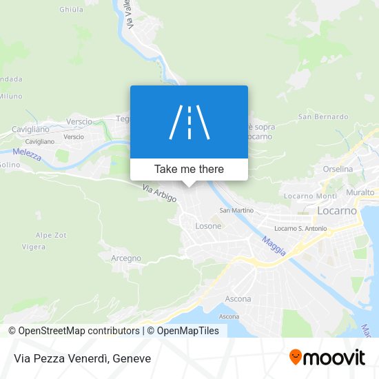 Via Pezza Venerdì map