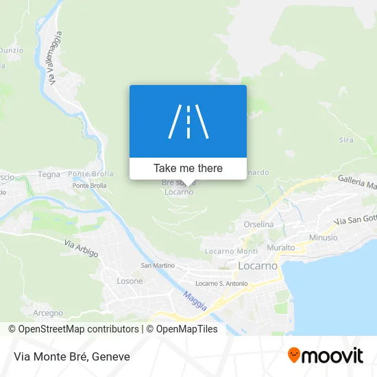 Via Monte Bré map