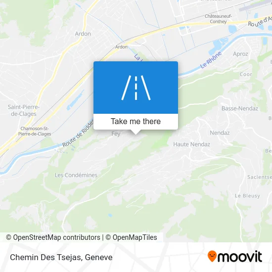 Chemin Des Tsejas map