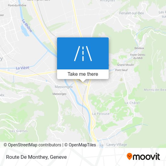 Route De Monthey map