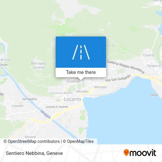Sentiero Nebbina map