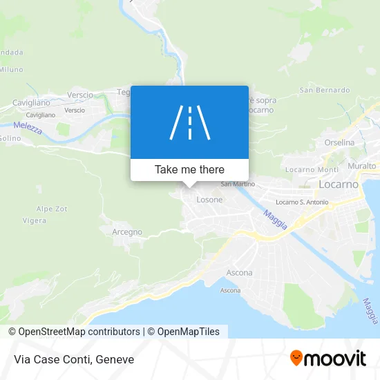 Via Case Conti map