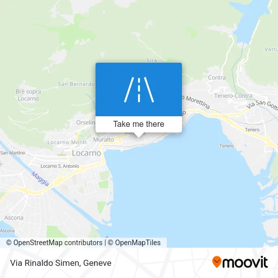 Via Rinaldo Simen map