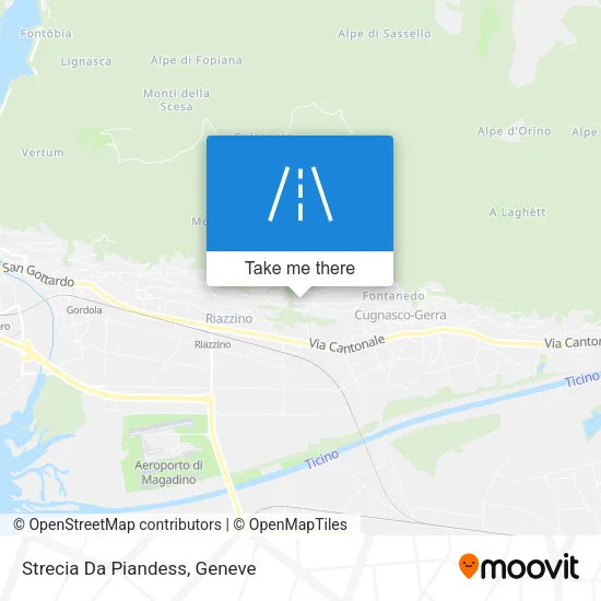 Strecia Da Piandess map